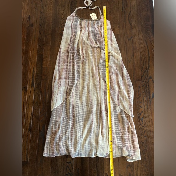 RAGA Women's S Aphrodite Maxi Multi-Color Boho Halter Dress w/Beaded Collar NWT - Picture 9 of 16